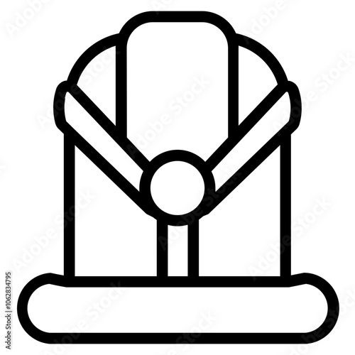 Ride seat belt Line Icon