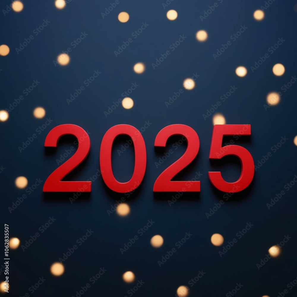 New Year 2025 on blue background New Year 2025 on blue background