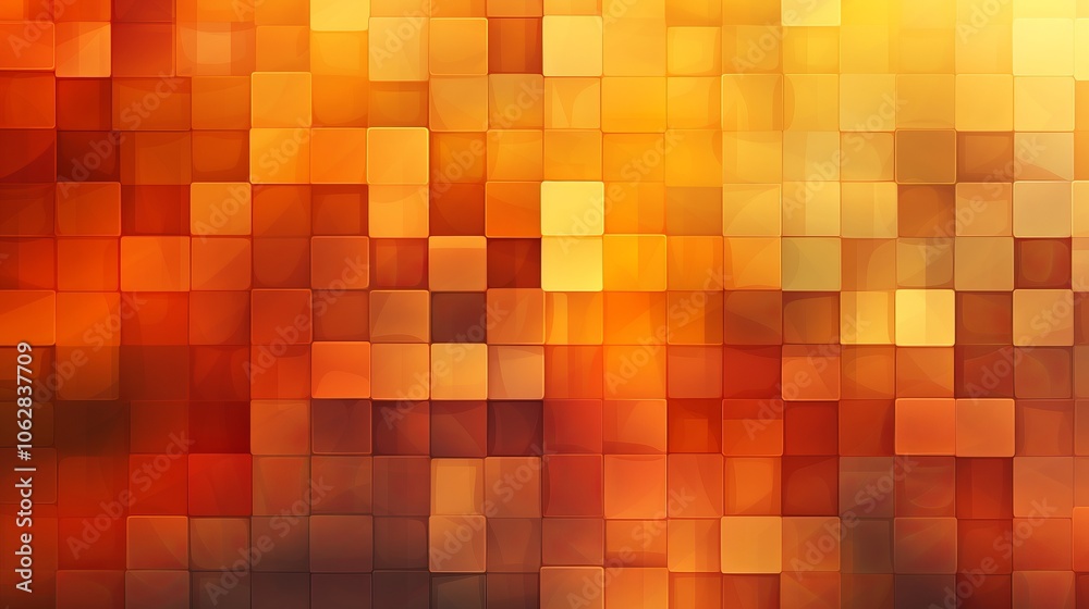 Dynamic Fall Vibes. Vibrant Geometric Abstract with Warm Autumn Hues for Engaging Visuals