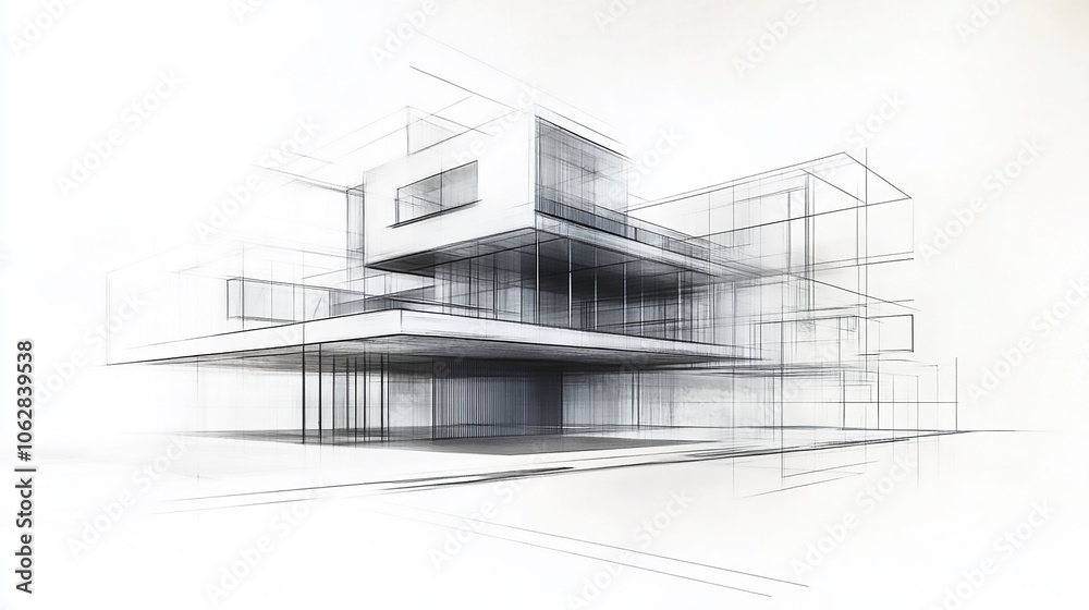 Draw sketch architecture Architecture Drawing banner background for design Modern Architecture building construction perspective design white background
Draw sketch architecture Architecture Drawing banner background for design Modern Architecture building construction perspective design white background