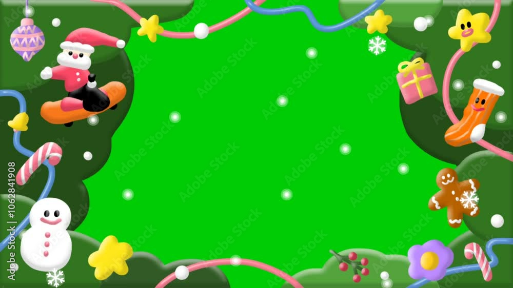 Merry Christmas Frames 4K Green Screen Video for Holiday Projects and Content Merry Christmas Frames 4K Green Screen Video for Holiday Projects and Content