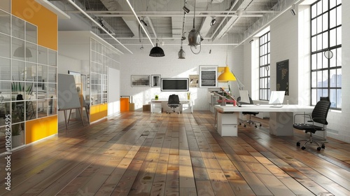 Creative workspace inspiring effective management decisions photo