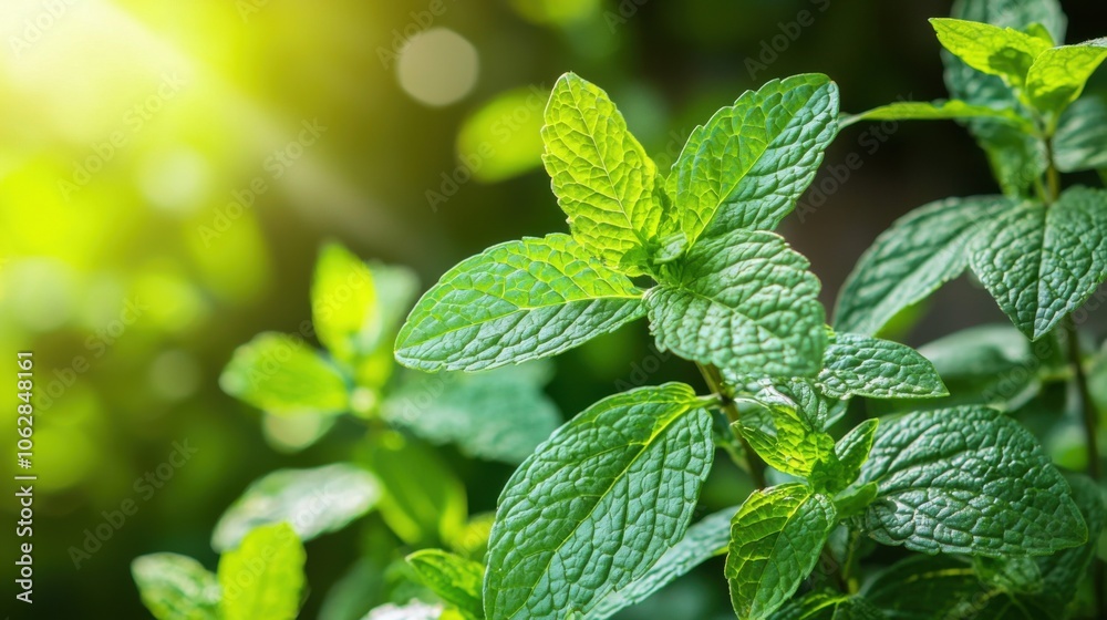 Illuminate your garden with a closeup of herbal plants in sunlight Illuminate your garden with a closeup of herbal plants in sunlight