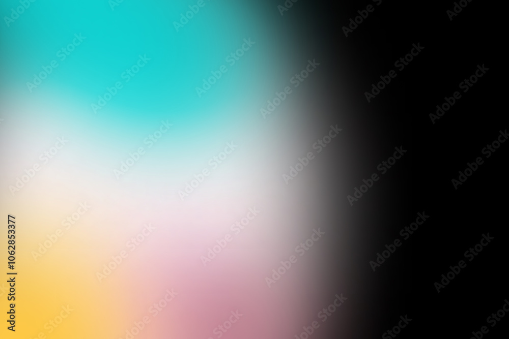 Obraz premium Gentle gradient background showcasing blue, pink, and dark tones, offering a soft and airy visual suitable for digital artwork and creative backgrounds.