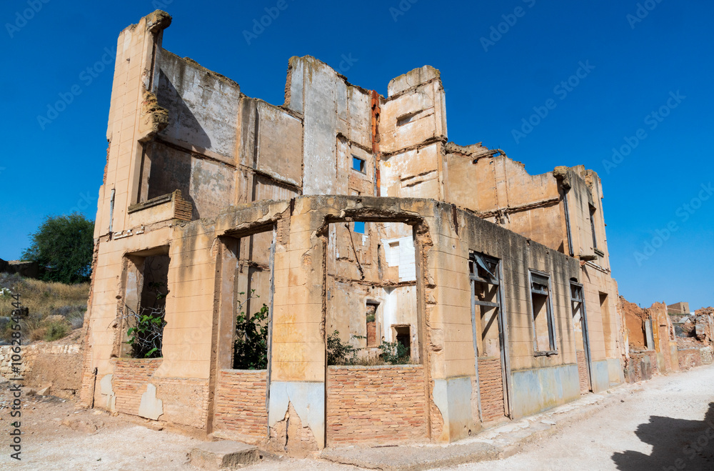 Obraz premium Old town of Belchite, Spanish Civil War Site, Zaragoza, Spain