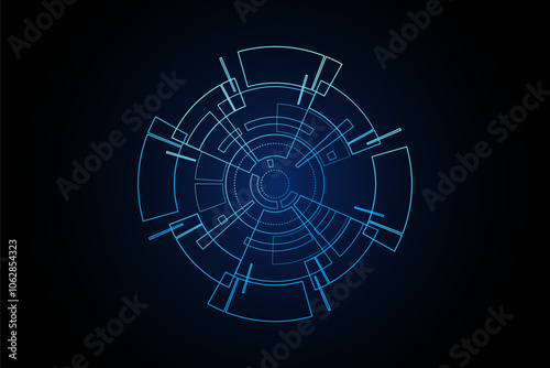 Sci fi futuristic user interface, HUD, Technology abstract background , Vector illustration. 