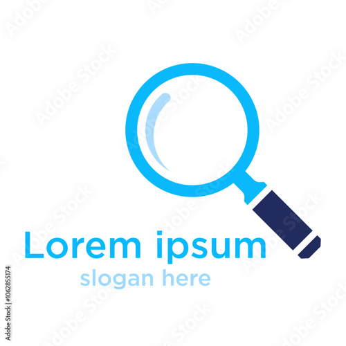 searching logo design vector template