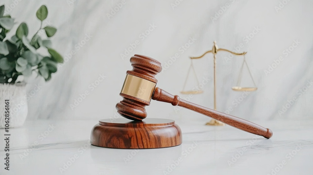 A gavel displayed on a clean white background, symbolizing legal proceedings, court decisions, and justice. A gavel displayed on a clean white background, symbolizing legal proceedings, court decisions, and justice.