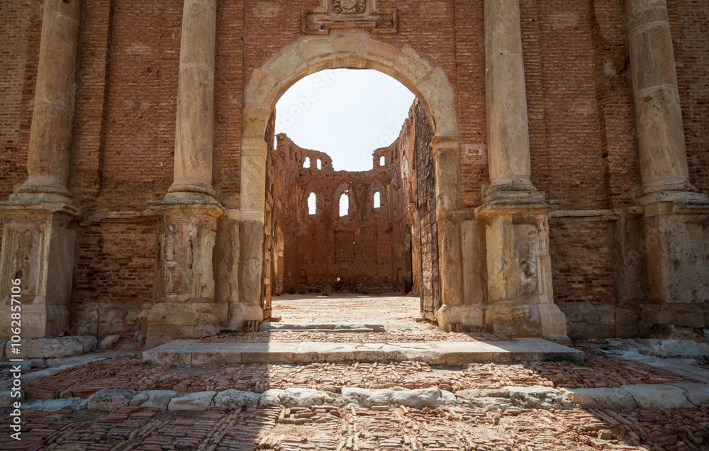 Old town of Belchite, Spanish Civil War Site, Zaragoza, Spain Old town of Belchite, Spanish Civil War Site, Zaragoza, Spain