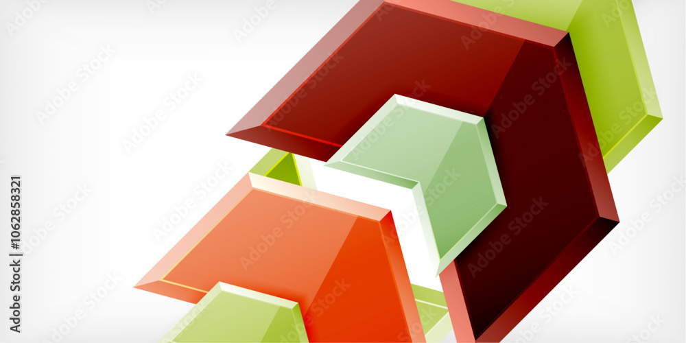 Vector 3d arrow techno design template Vector 3d arrow techno design template