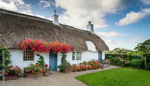 thatched cottage photo