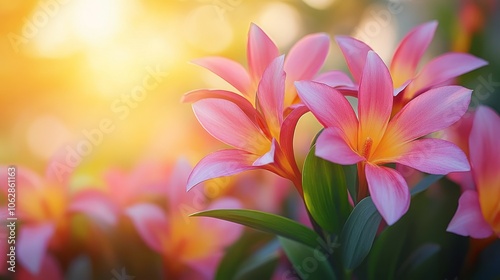 Bright and Vibrant Tropical Flowers in Full Bloom Showcasing Nature's Colorful Beauty and Diversity