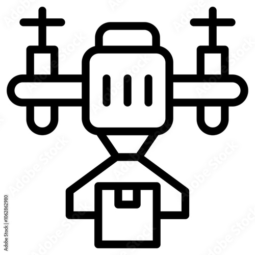 Drone delivery icon