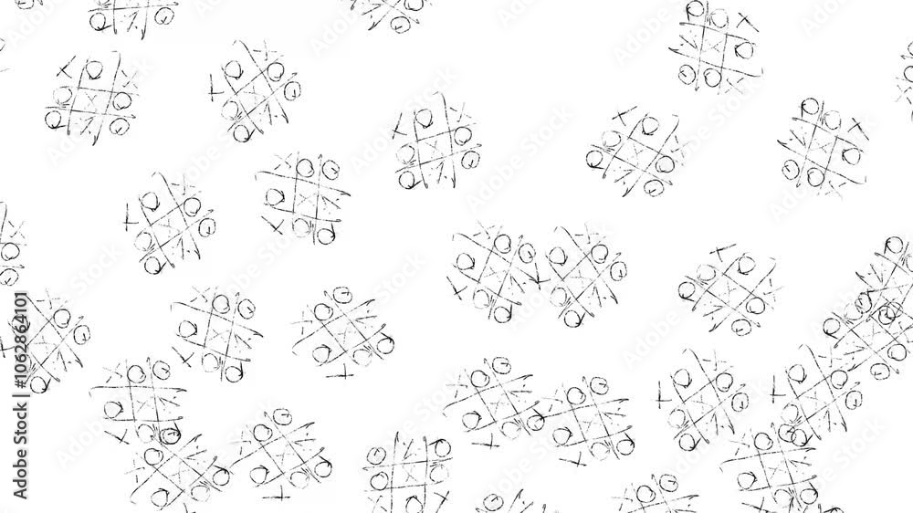 tic tac toe on white background video