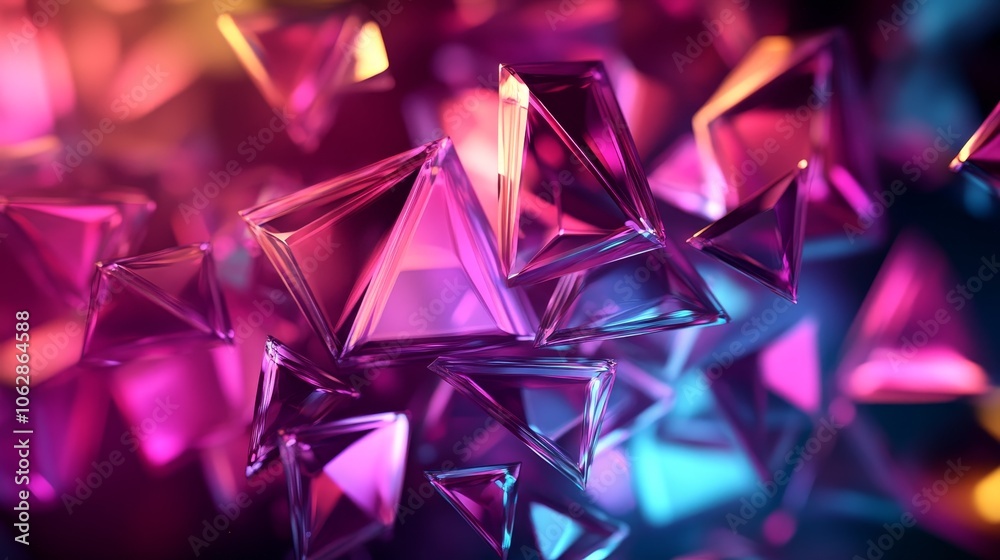 Abstract composition of colorful, translucent geometric shapes creating a vibrant visual effect. Abstract composition of colorful, translucent geometric shapes creating a vibrant visual effect.