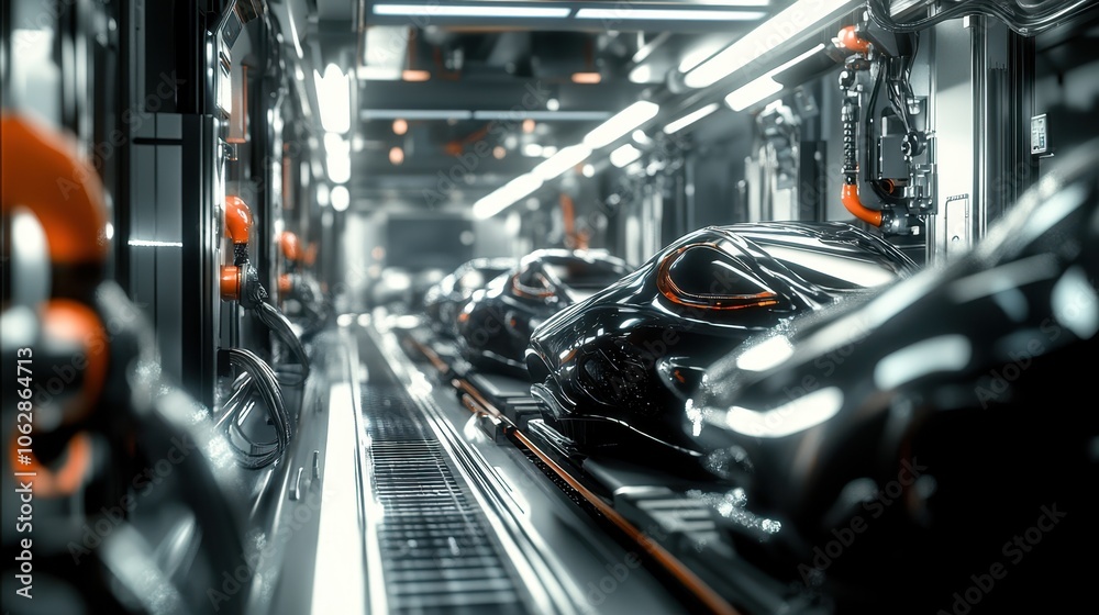 Fototapeta premium The Futuristic Car Manufacturing Process