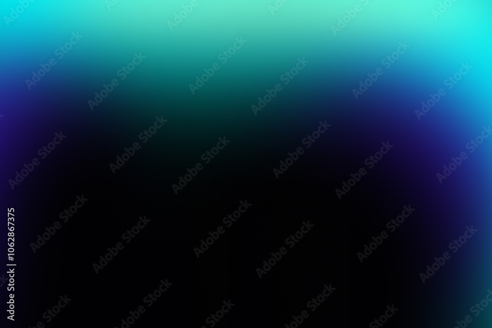 Obraz premium Dynamic gradient with colors like blue, teal, and green blending into dark hues, suitable for bold, contemporary digital artwork.