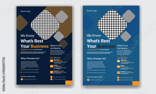 Creative corporate business conference flyer brochure template