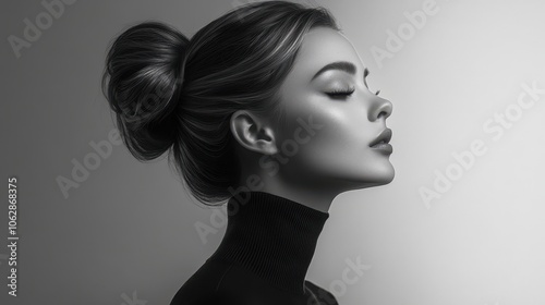 The Elegant Woman in Profile