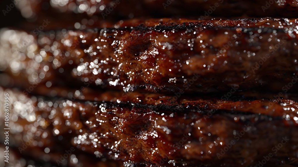 A close up of piece of fast food seitan A close up of piece of fast food seitan