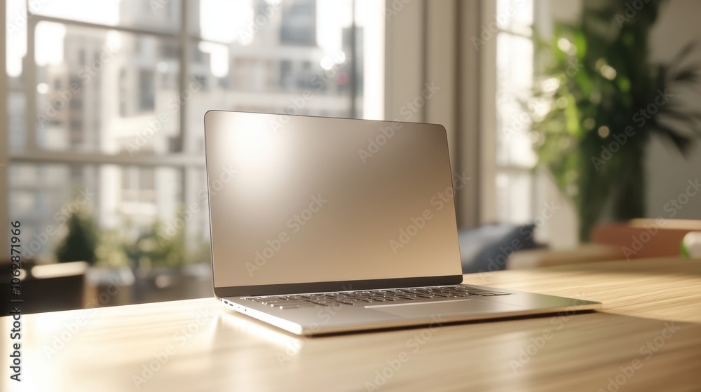 The Modern Laptop on Desk The Modern Laptop on Desk