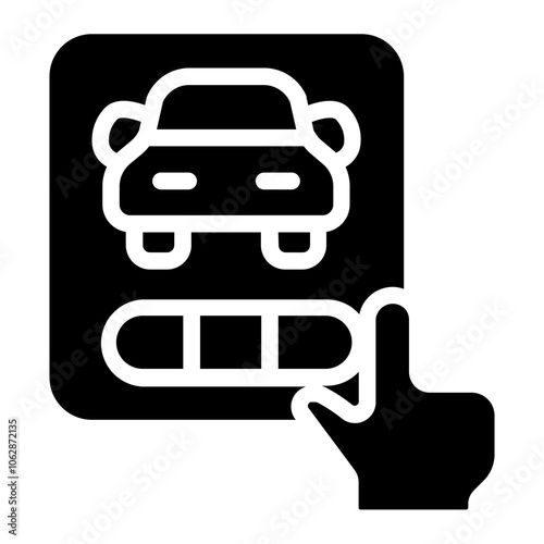 Car shopping Solid Icon