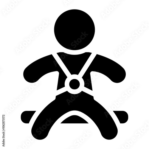 Baby seatbelt Solid Icon