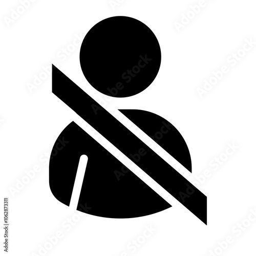 Use seatbelt Solid Icon