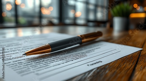 A Black and Gold Pen Resting on a Paper with an Elegant Signature