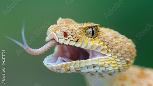 Snake Venom: A complex blend of proteins and enzymes used by snakes to immobilize or kill prey, often resulting in paralysis, tissue damage, or internal bleeding.
 photo