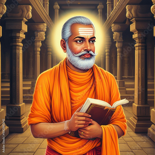 Illustration of a Hindu sag...
