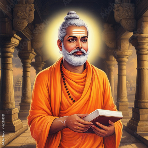 Illustration of a Hindu sag...