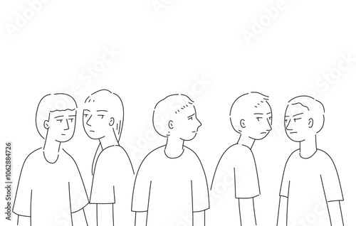 Silhouette of a boy get stress and sad emotion with stigma in children mental health concept.