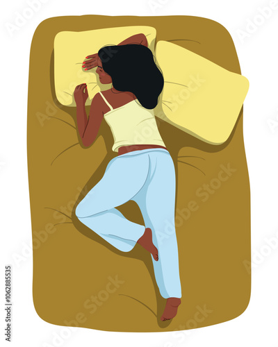 Sleeping Girl Lying Face Down