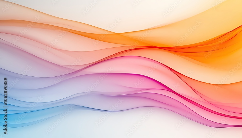 Fototapeta premium A serene abstract composition with soft, blended hues and smooth transitions, creating a calming effect, isolated on a white background, high resolution 8K