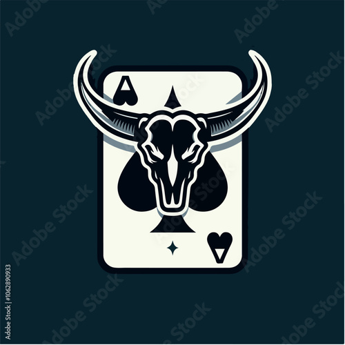 wild card poker logo illustration