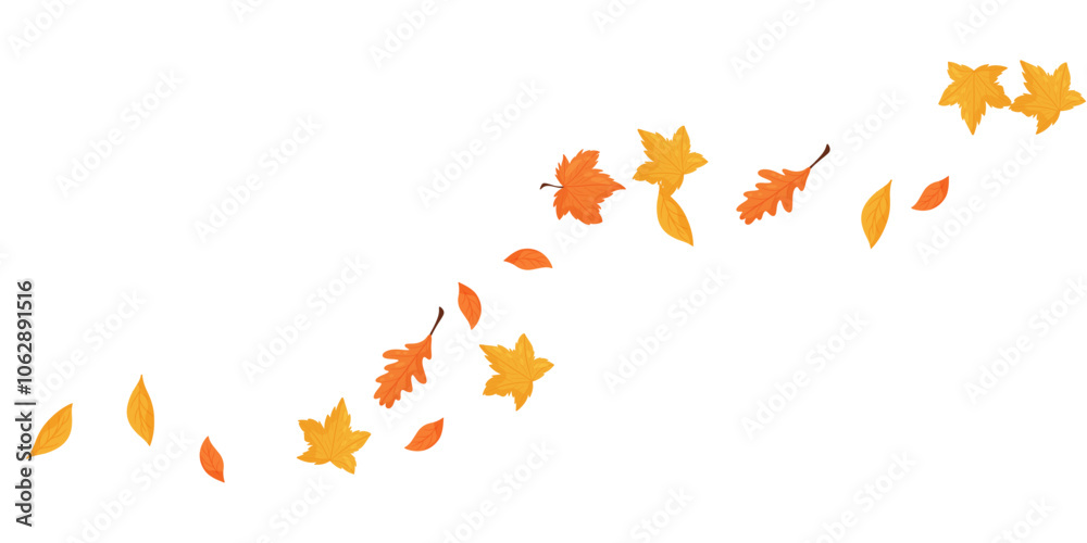 Wave of falling leaves. Leaf fall. Autumn falling leaves on a transparent background. Wave of falling leaves. Leaf fall. Autumn falling leaves on a transparent background.