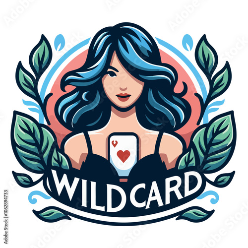 wild card poker logo illustration