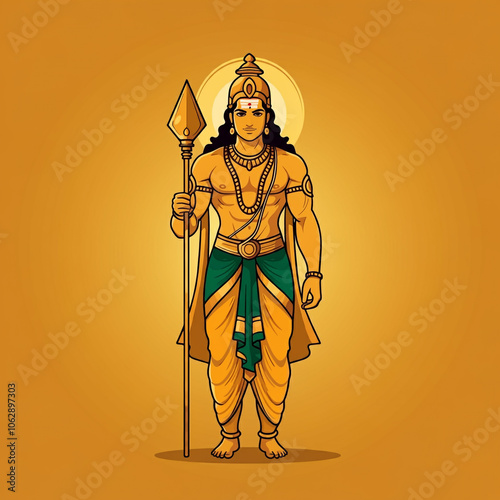 Illustration of Lord Muruga...