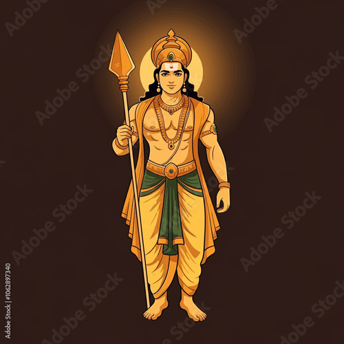 Illustration of Lord Muruga...