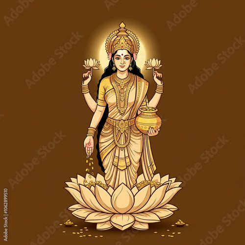 Illustration of Goddess Lak...