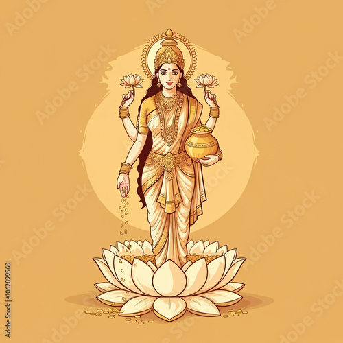 Illustration of Goddess Lak...