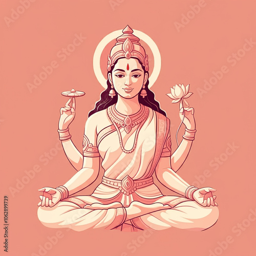 Illustration of a serene go...