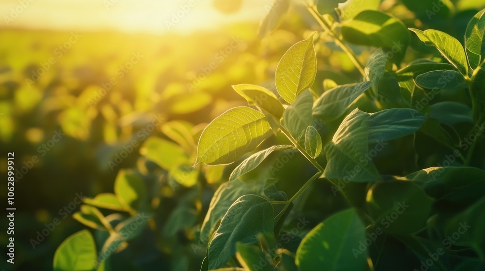 Fototapeta premium Sunlight on Green Leaves