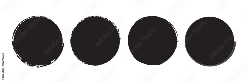 Grunge round shapes. Grunge banner collection. Black grunge round shapes. Brush strokes frame elements, and frames for design. Vector isolated on white background Grunge round shapes. Grunge banner collection. Black grunge round shapes. Brush strokes frame elements, and frames for design. Vector isolated on white background