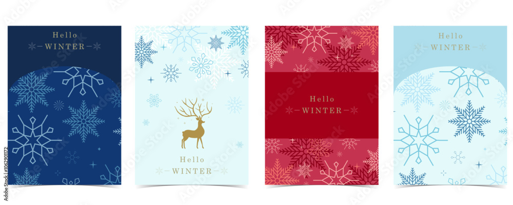 blue red winter banner background with snowflake for a4 vertical design blue red winter banner background with snowflake for a4 vertical design