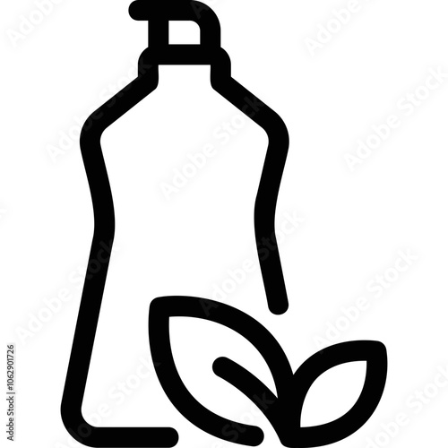 Simple vector icon on a theme dishwasher bottle