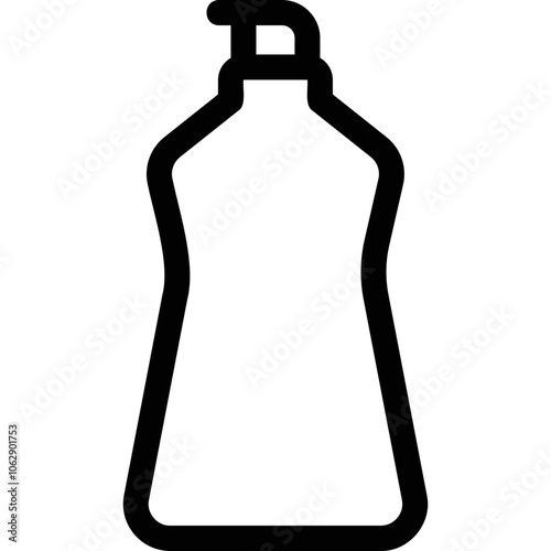 Simple vector icon on a theme dishwasher bottle
