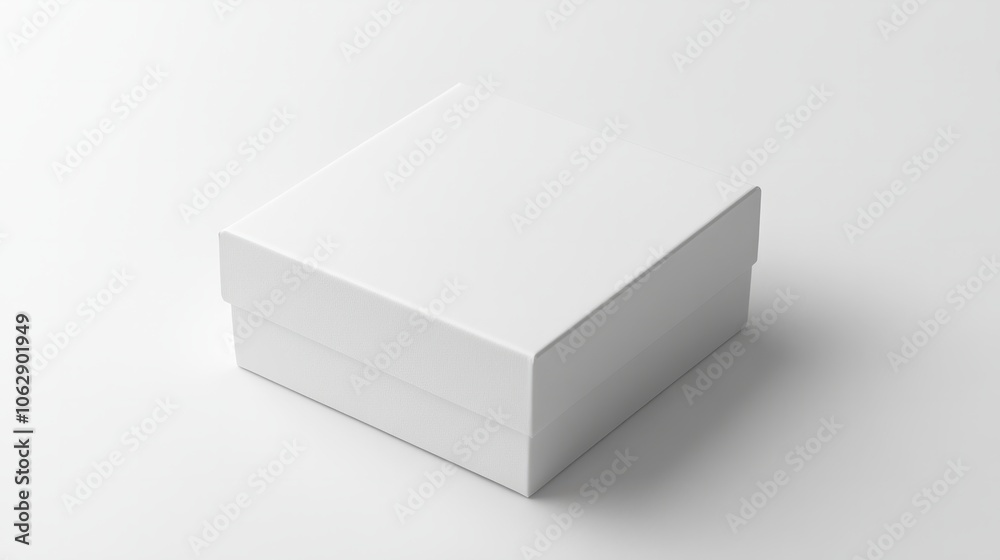 A minimalist, flat white box with rounded edges, sitting on a plain white background A minimalist, flat white box with rounded edges, sitting on a plain white background