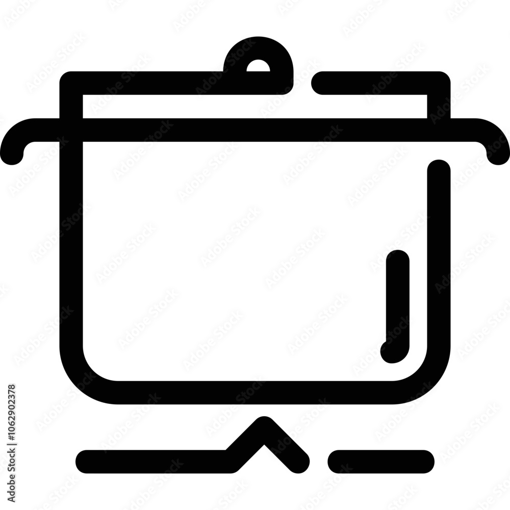 Simple vector icon on a theme saucepan Simple vector icon on a theme saucepan